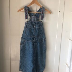 Tommy Hilfiger Size Med Denim Overall Dress Y2K Cottage Core 100 Cotton Y2K